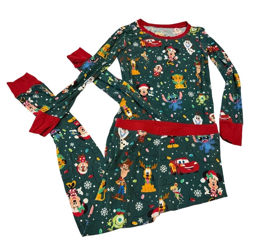 Little Sleepies Disney Christmas Parade Pajamas 9/10 Two-Piece Bamboo PJ Set
